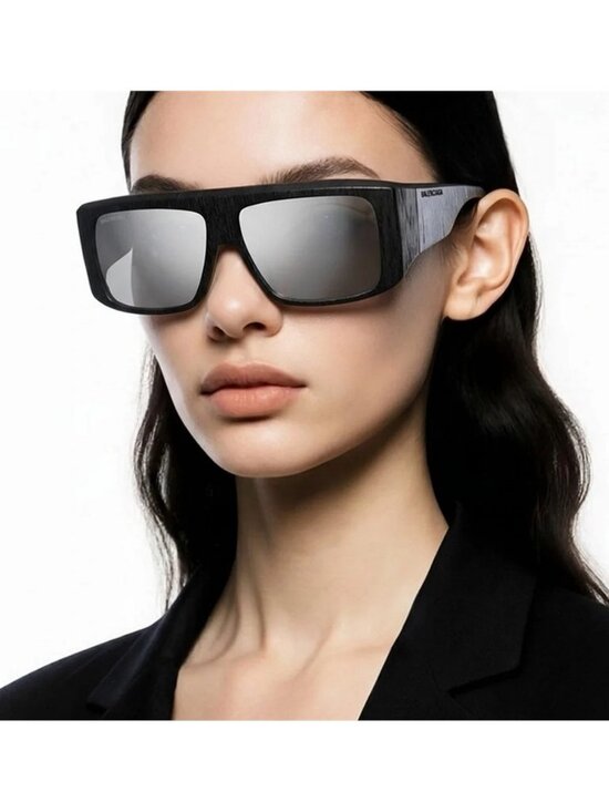 Original Balenciaga Black BB0002S Shield Sunglasses main image 9